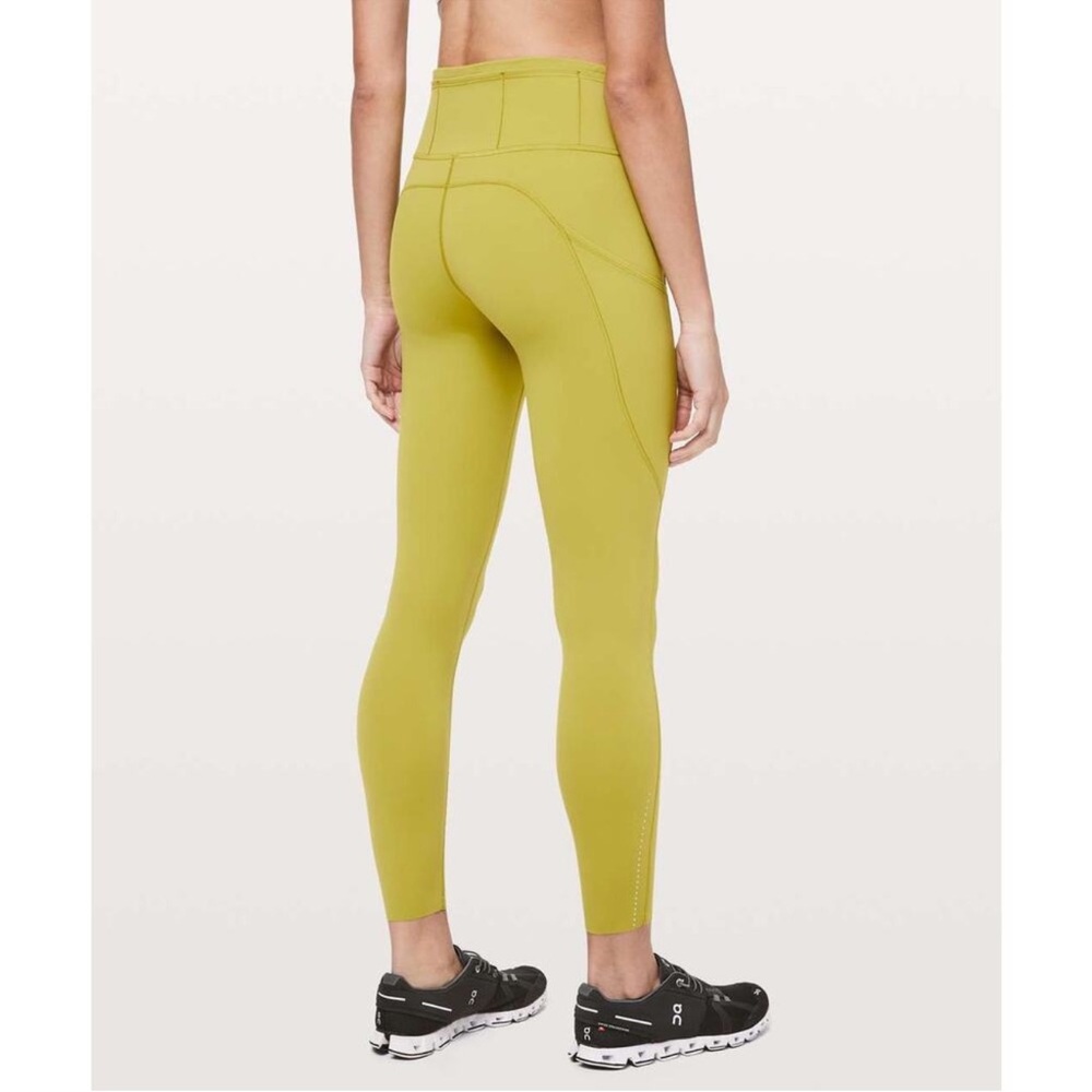 Lululemon Fast and Free Tight II 25" *Non-Reflective Nulux Green Size 4 - Picture 2 of 8